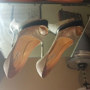 Glitter Jimmy Choo peek toe heels